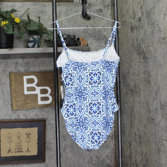 La Blanca Womens Alboran Sea One Piece Swimsuit LB5RN24M Navy Blue 16 - Picture 2 of 8